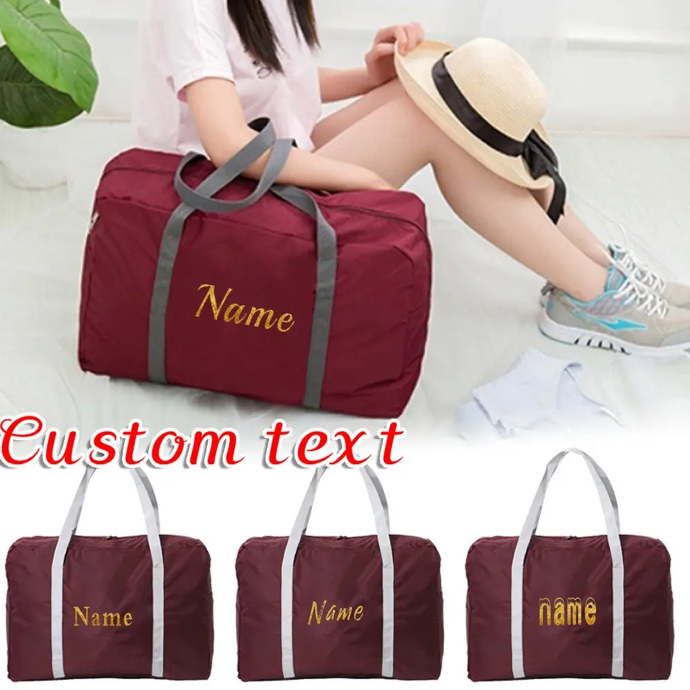 

Персонализированная дорожная сумка-тоут на заказ, водонепроницаемая, простая, вместительная, для хранения вещей