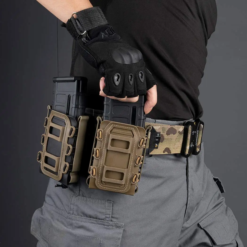 BOOIU حزام مجلة الحقيبة 5.56 مشبك حزام ماج الحقائب 7.62 مللي متر سوفتشيل بندقية ماج الناقل لمجلات بندقية الحزام M4/AR/AK