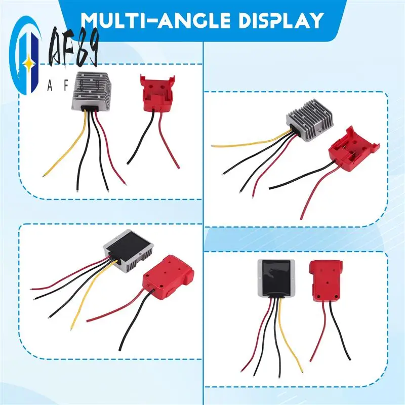 

AF89-понижающий преобразователь напряжения постоянного тока для аккумуляторной док-станции 18 В до 12 В, инвертор 180 Вт, разъем, адаптер «сделай сам», автоматическое повышение понижения