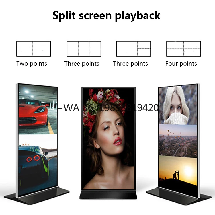 Software vertical LED Display Digital Shoppinges Elevadores Tela de toque interna LCD Publicidade