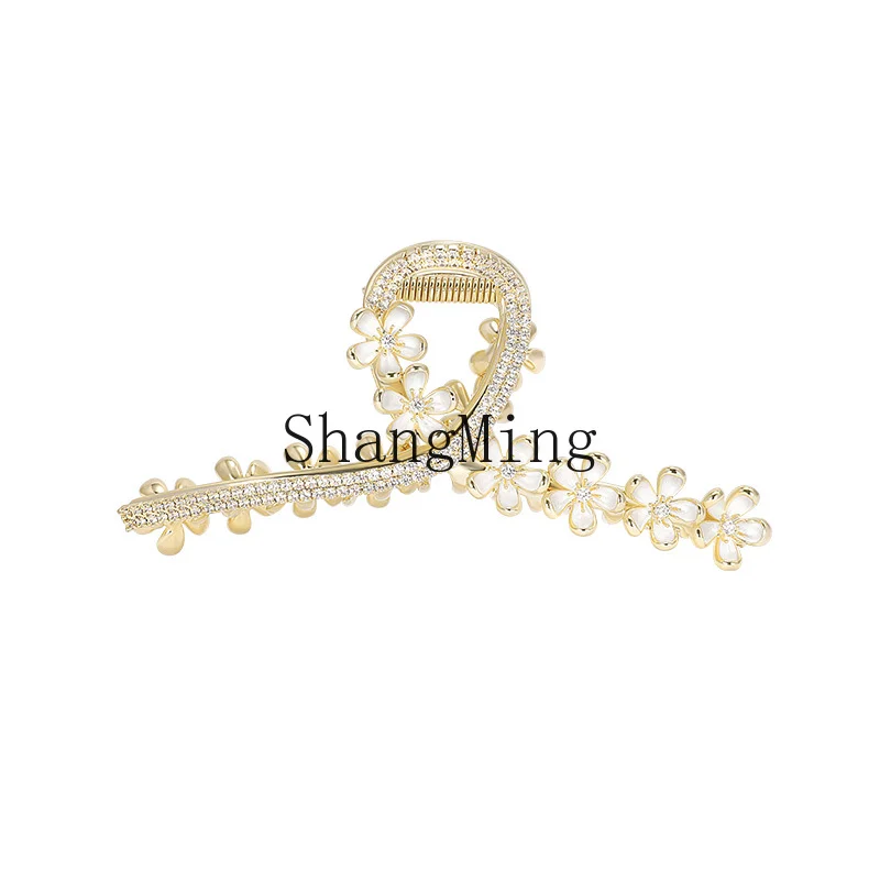CL modern simple light luxury, jewelry gardenia grab clip shark clip large niche design high-end headdress