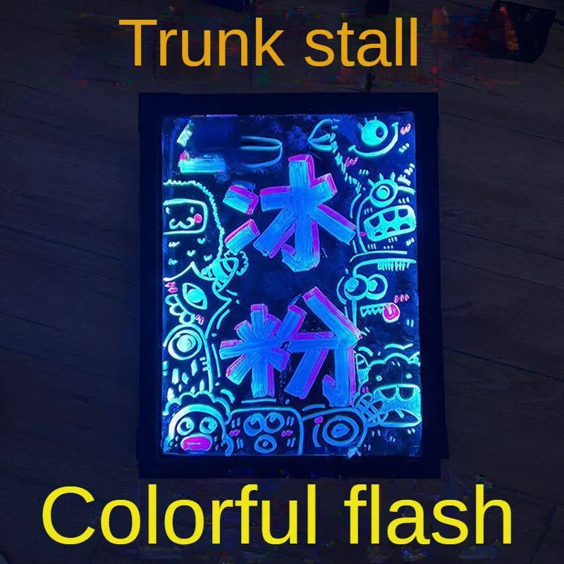 30x40cm Stall Nacht markt fluor zierende Tafel führte elektronische fluor zierende Tafel Werbung hand geschriebene Farbe Desktop-Tafel