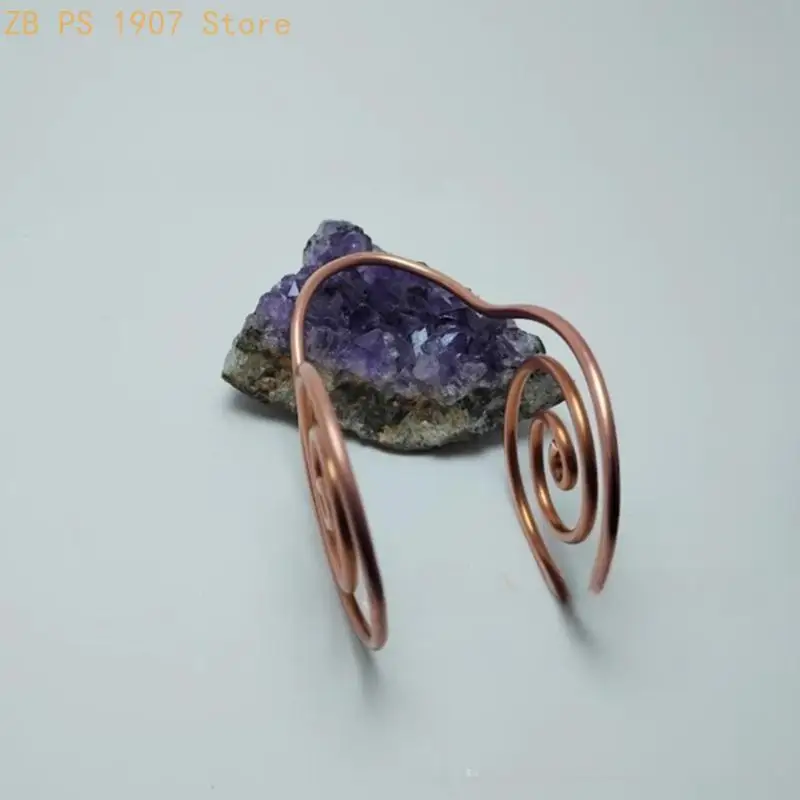 Handcrafted Metal Energy Ring Adjustable for Spiritual and Mindful Meditation 55KA