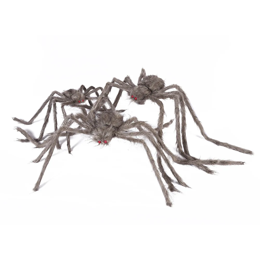 

New Halloween Porch Scary Huge Giant Spider Decorations Outdoor Indoor Black Scary Spider Party Hairy Real Look Tarantula Spider