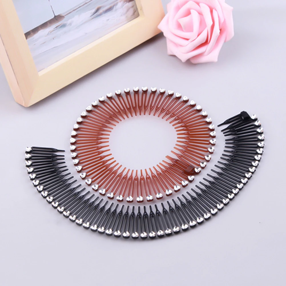 

20 Pcs Plastic Circle Comb Headb s for Women Lightweight Claw Hair Combs Accessories Durable Use DIY Hairstyles Flexible
