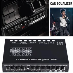 Equalizzatore per auto a 7 bande multifunzione Car Audio EQ Tuning Crossover amplificatore equalizzatore parametrico equalizzatore Audio per auto