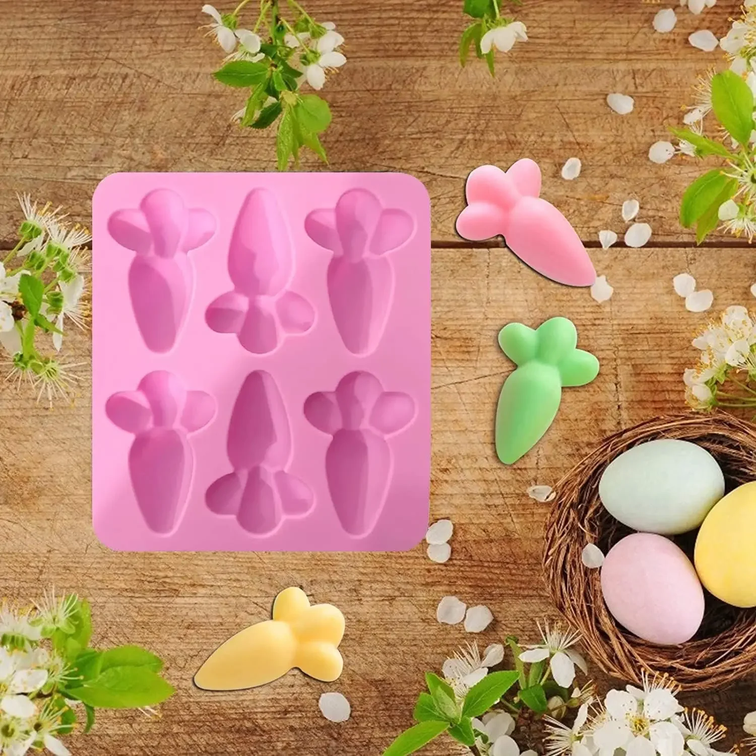 Easter Carrot Chocolate Mold Kitchen Acceesories Silicone Molds Pastry Candy Food Grade Non-stick Baking Cookie Moulds Mould Bar