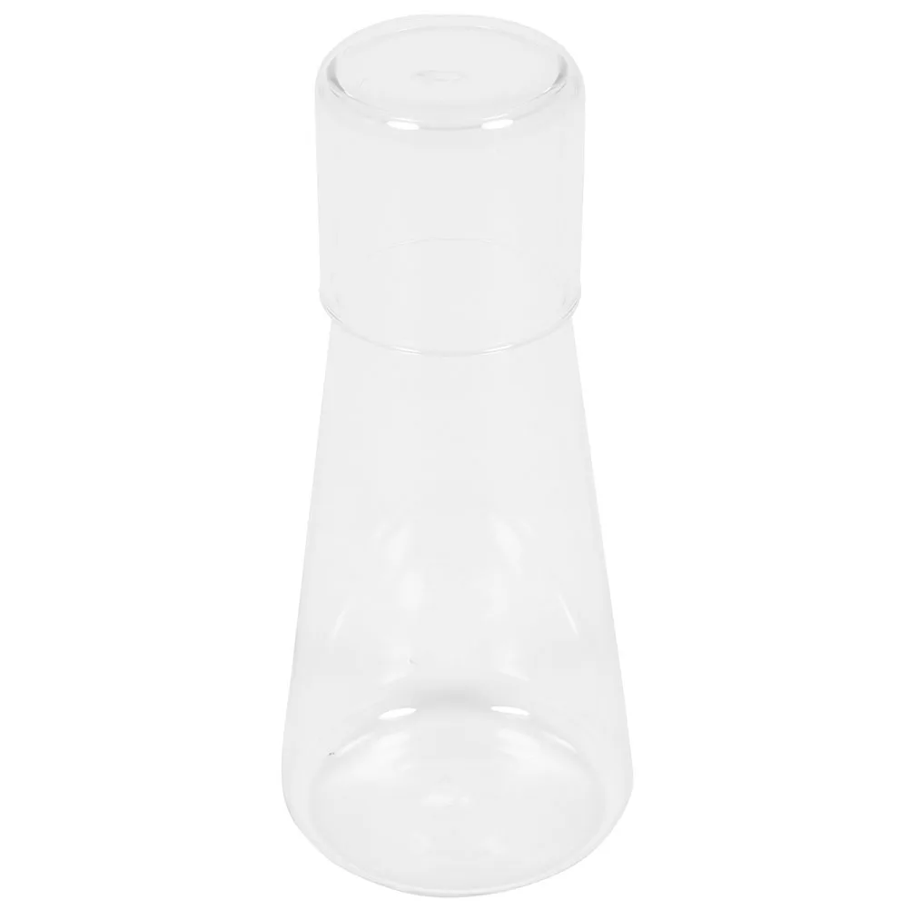

Glass Water Kettle Transparent Cold Water Carafe with Cup Elegant Multi Function Beverage Jug for Home Desktop Party Picnic Use