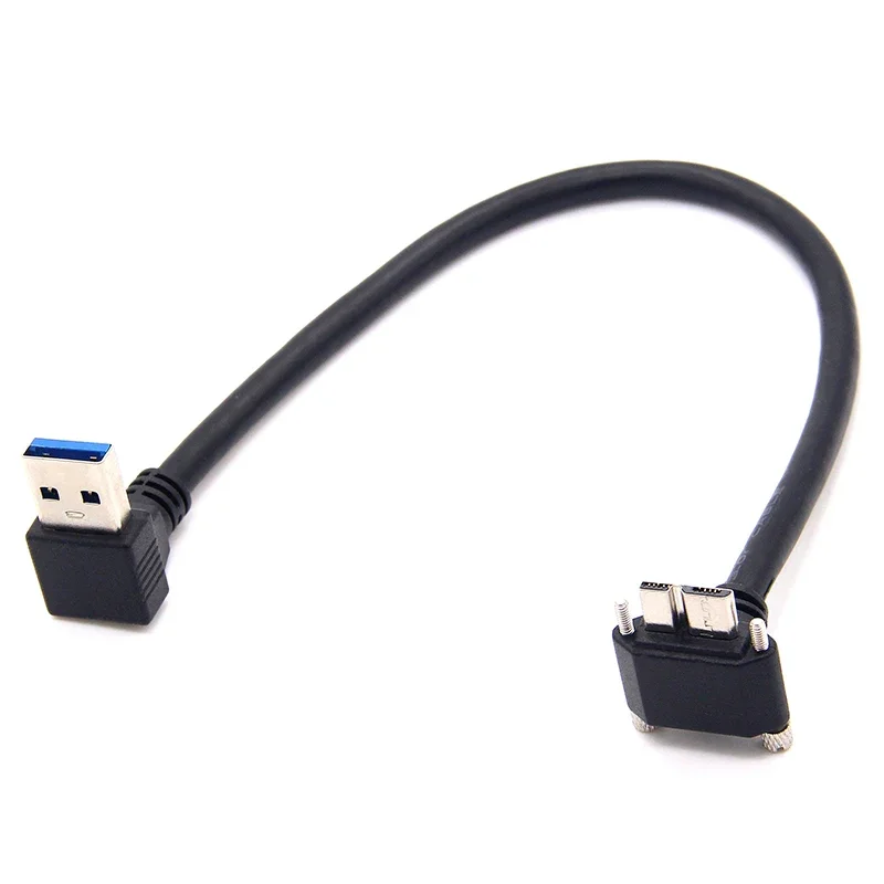 Double Elbow Industrial Camera SLR Connected USB 3.0Micro-B Mobile Hard Disk High-speed Charging Data Cable