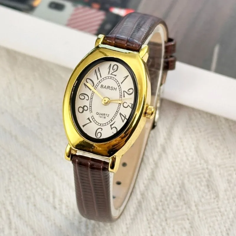 Fashion Oval Dial Women Watches Luxury Leather Strap Retro Ladies Quartz Watch Dropshipping Reloj De Mujer 시계 여성