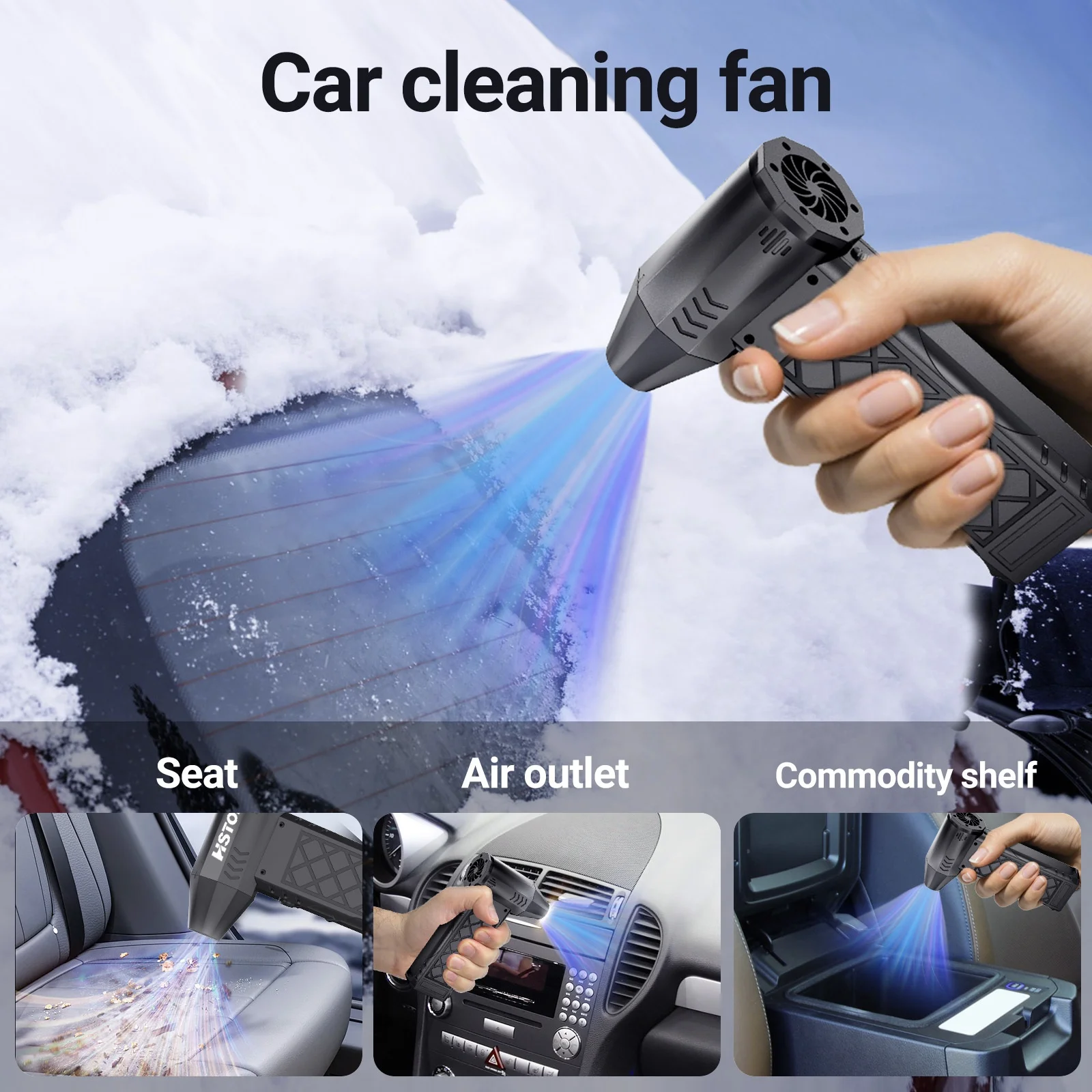 مروحة تربو محمولة مروحة تبريد شخصية USB قابلة للشحن مروحة نفاثة صغيرة في الهواء الطلق مروحة التخييم تنظيف للسيارة/الكمبيوتر/إزالة الثلوج #4