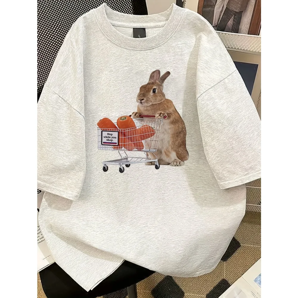Geometric Print Crew Neck Short Sleeve Playful Design T-Shirt for Women a Must-Have for Summer Harajuku Kawaii Y2K Clothing