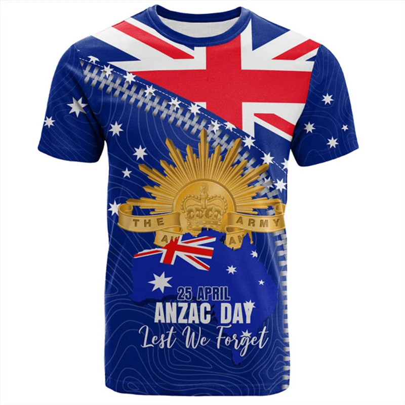 Australia Graphic T Shirts Men's T-Shirts 3D Print Animals Short Sleeve T-Shirts For Women Tees Tops Summer Casual Kids Clothing