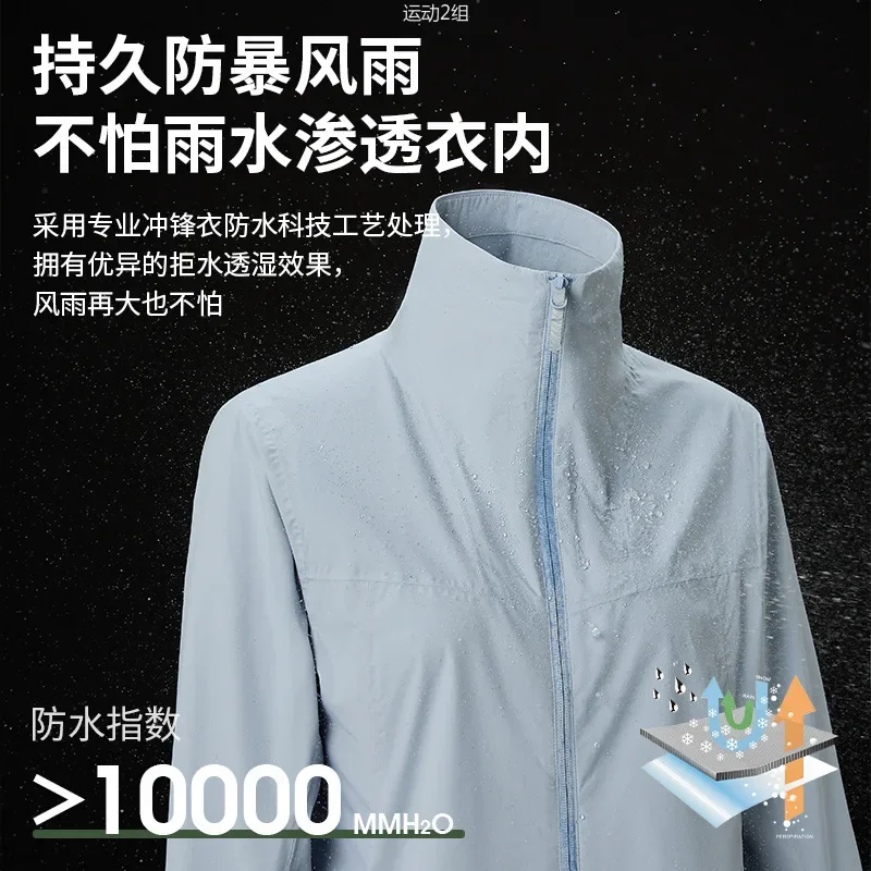 Autumn And Winter New Soft Shell Windproof Stand-up Collar Jacket Waterproof Breathable Velvet Warm Sports Jacket Women