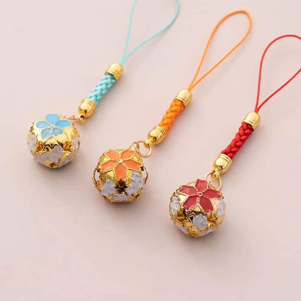 New Painting Flower Caller Mexico Chime KeyChain Mobile Phone Pendant Aromatherapy Cotton Ball Perfume Diffuser Lockets Jewelry