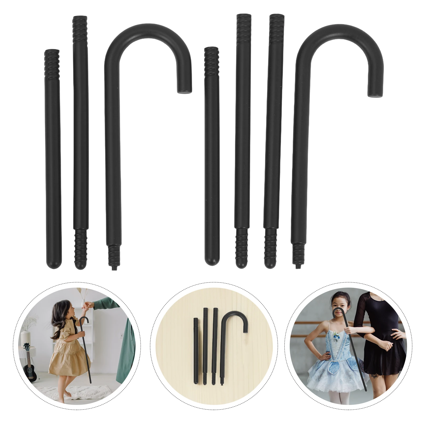 

2 Pcs Children's Crutches Halloween Costumes Dress up Magician for Kids Magician's Props Pillar