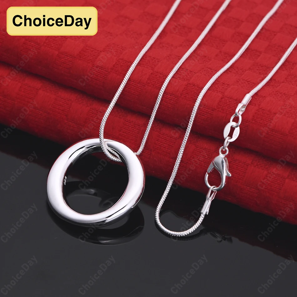 

ChoiceDay модное изысканное круглое ожерелье с подвеской из стерлингового серебра 925 пробы, женские аксессуары, подарочные украшения, ювелирные изделия для вечеринки