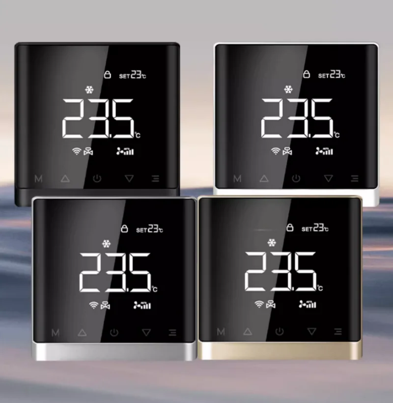 WiFi Smart Central Air Conditioning Thermostat Switch Heating Cool 3 Speed Fan Coil Unit Digital Display Temperature Controller