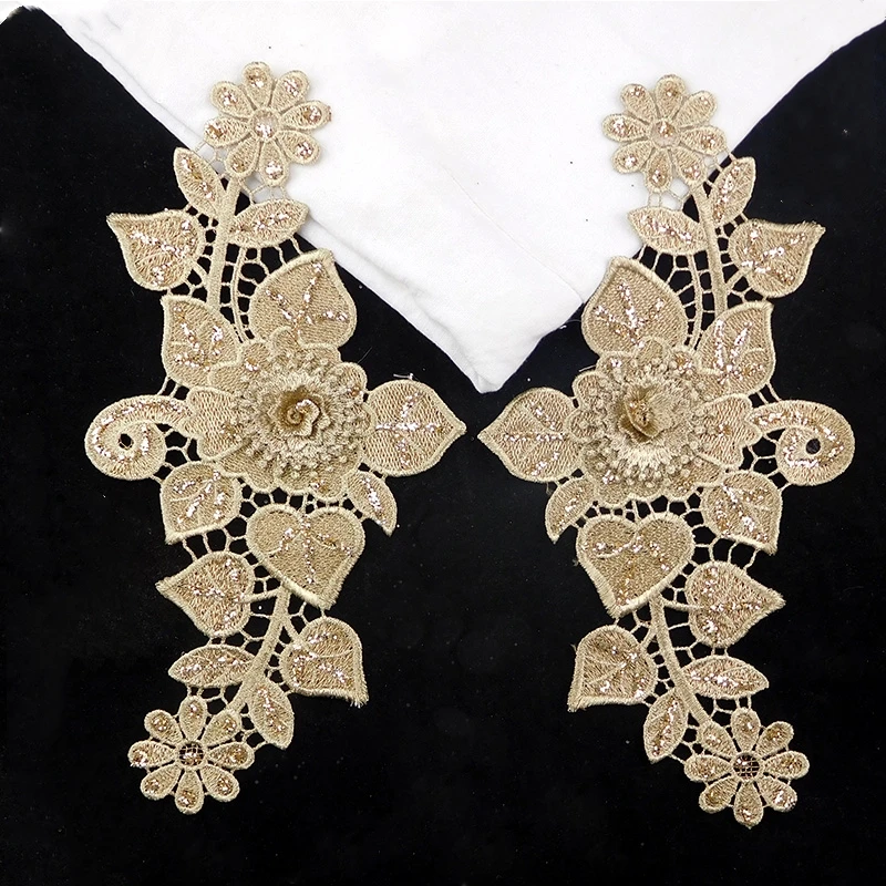 New Three-dimensional Embroidery Flower Piece Handmade DIY Wedding Dress Accessories Decal Sewing Tools