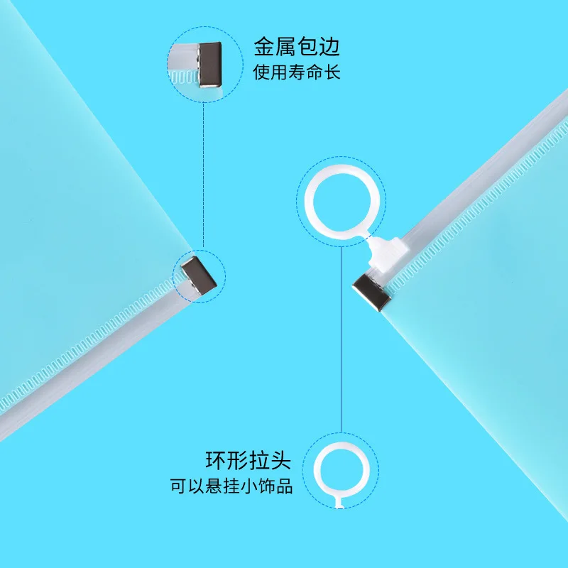 12Pcs Rits Bestand Zakken Masker Opbergtas Document Rits Pouch Ontvangst Map Multifunctionele Reizen Toilettas Make-Up Cosmetische Zak Pp