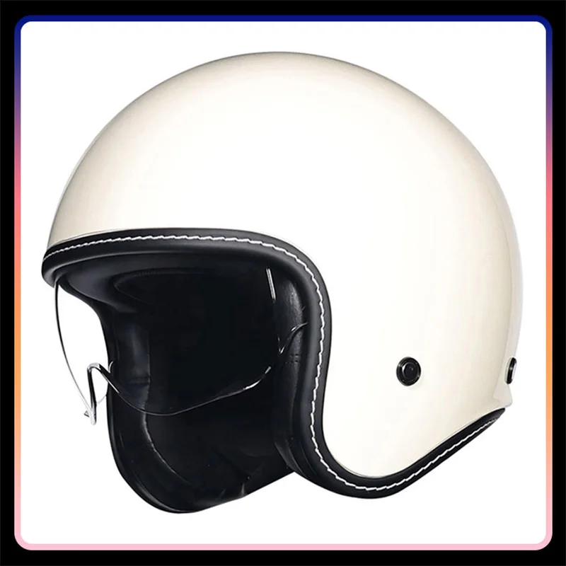 

DOT Approved Jet Helmets with HD Visor Open Face Motorcycle Helmet for Men Women Retro Moto Scooter Cruiser Moped 3/4 Half Helm