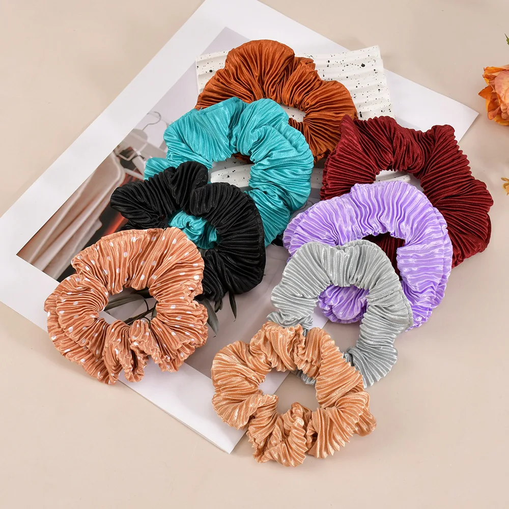 

8 Pcs Pure Color Hair Ties Soft Satin Scrunchies Ponytail Rubber Bands Hair Accessories Scrunchie Ropes for Women Girls