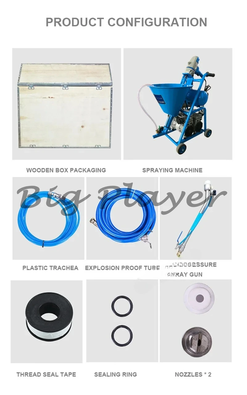 Industrial Grade Polyurethane Cement Paste Spraying Machine Grouting Putty Slurry Waterproof Coating Wall Paint With Mixing