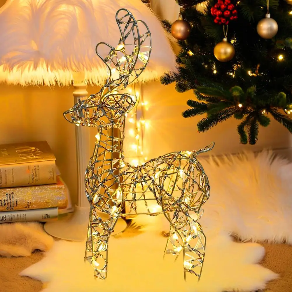 

Light-up Reindeer Decoration Led Christmas Elk Decor Outdoor Christmas Reindeer Decoration Set Battery for Garden Indoor