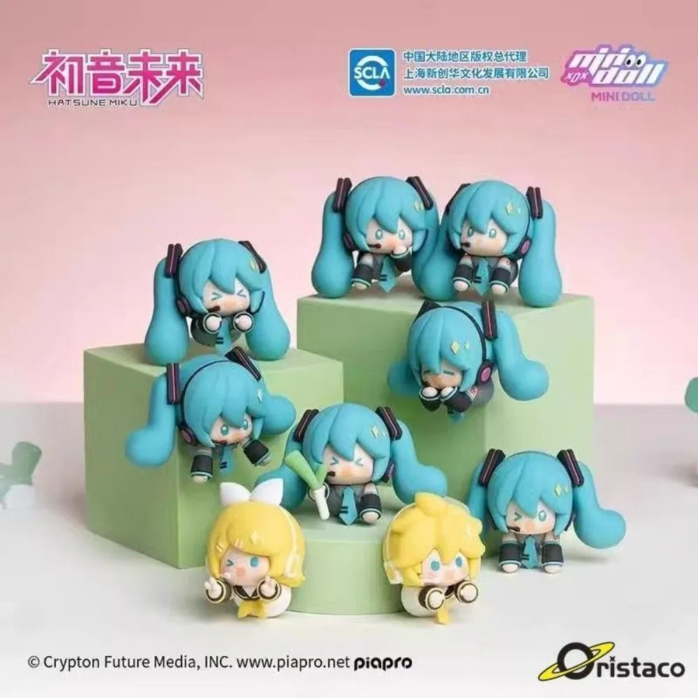Nueva serie de pegatinas magnéticas Hatsune Miku, juguete para la yema del dedo, figura de Anime de dibujos animados, imán para refrigerador, juguete, caja ciega, juguetes, regalo de cumpleaños
