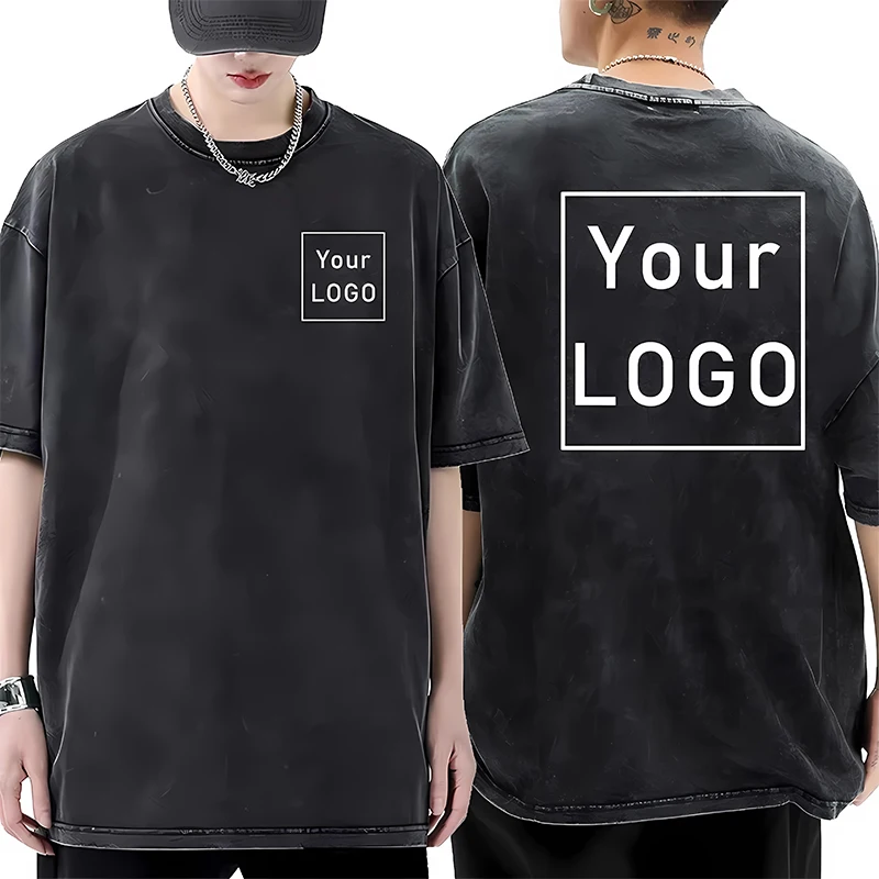 

Customized Retro Pure Cotton T-shirts Men Fashion Old Design Short Sleeve T shirt Women Harajuku Cool Streetwear Tee Top Camista