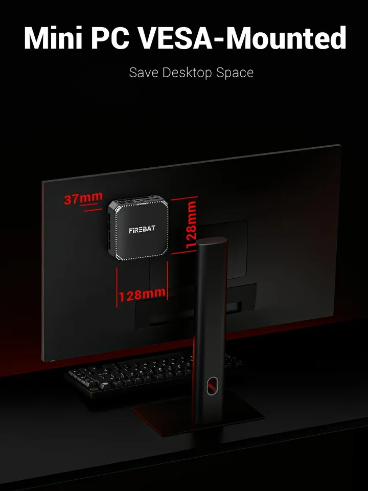 FIREBAT MINI PC A6 AMD Ryzen 7 7735HS 16GB DDR5 RAM 512GB SSD