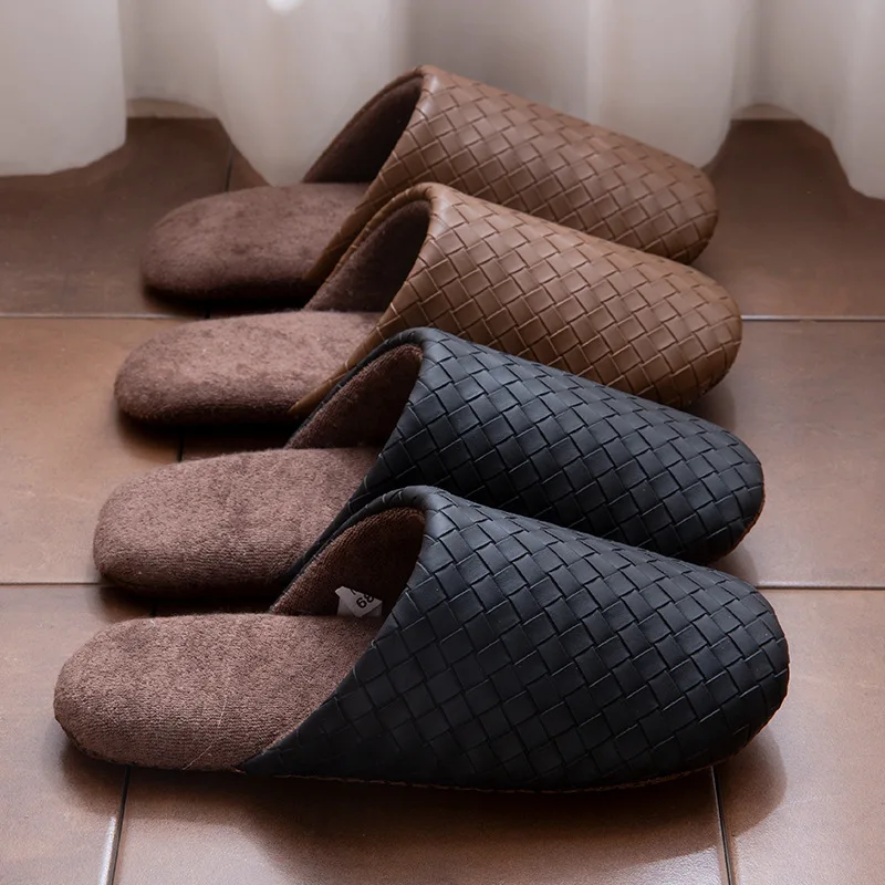 

Unisex Home Slippers 2025 Autumn Winter Women's Silent Slippers Japanese Style Soft Sole Indoor Anti Slip Man Plush Slippers