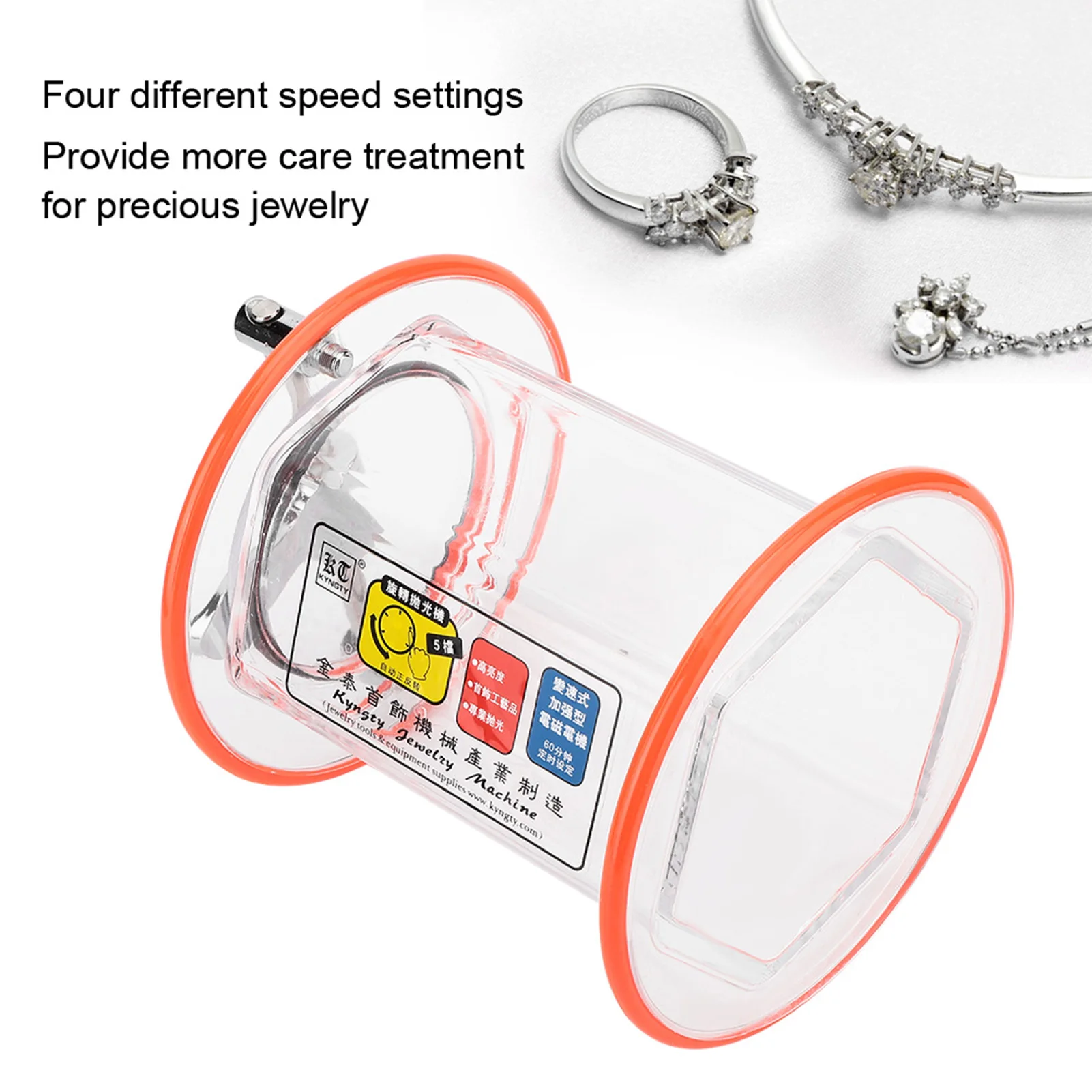 Rotary Jewelry Polishing Machine KT6808 Rolling Drum Rotary Polisher Bucket Jewelry Drum Polishing Machine