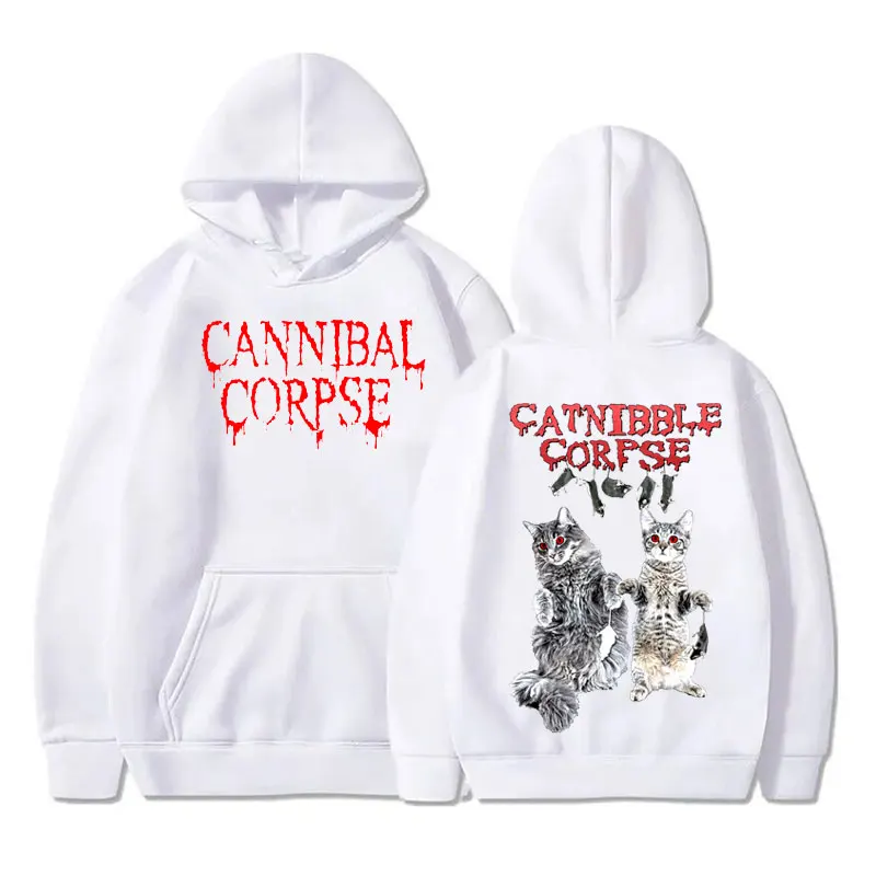 Boy Girls Brutal Death Metal CANNIBAL CORPSE Print Hoodie Sweatshirt Band Name Logo Hipster Pullover Unisex CANNIBAL CORPSE H