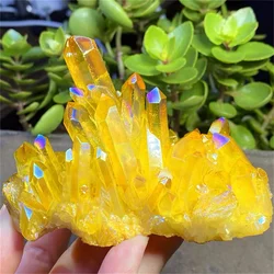 Natural Crystal Cluster Electroplate Raw Crystals Quartz Health Reiki Crystal Point Room Decor Rare Gem Obelisk Collection Gifts
