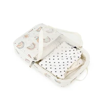 Sac à couches réutilisable pour bébé, pochettes organisatrices, sac en filet suspendu motif ours mignon pour vêtements de tout-petits, couches et jouets 1