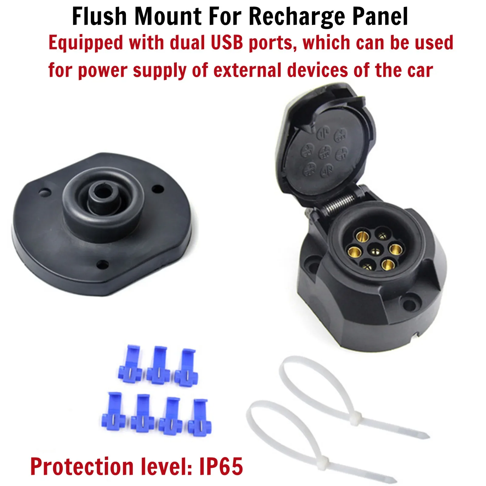 Prise modifiée pour voiture, Standard européen, 7 broches, 12V, prise et prise de remorque, adaptate
