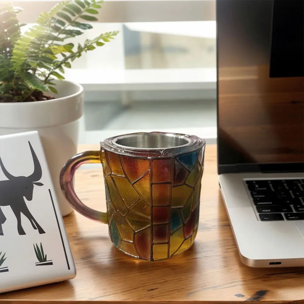 

3D Painted Books Coffee Mug Novelty Unique Books Stack Coffee Cup Creative Drinking Cup Collection Gifts for Literature Lovers