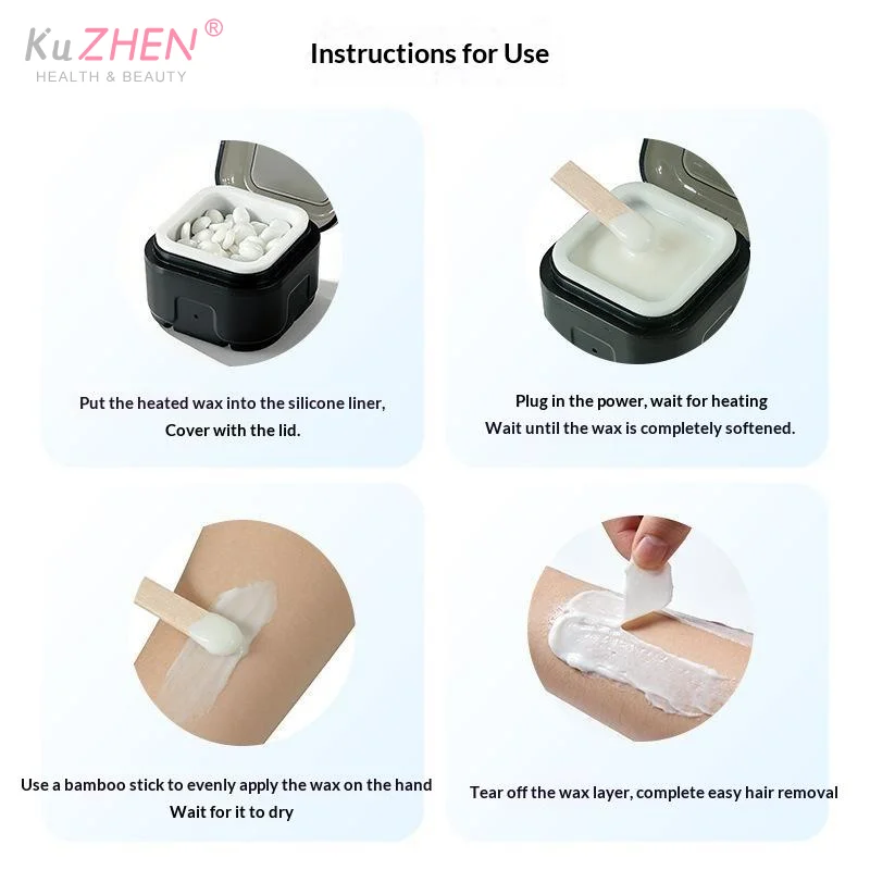 Mini Wax Heater Machine Silicone Bowl Wax Warmer Nose Ear Hair Removal Waxing Kit Wax Bean Wax Heating Melting Pot Melter view 5