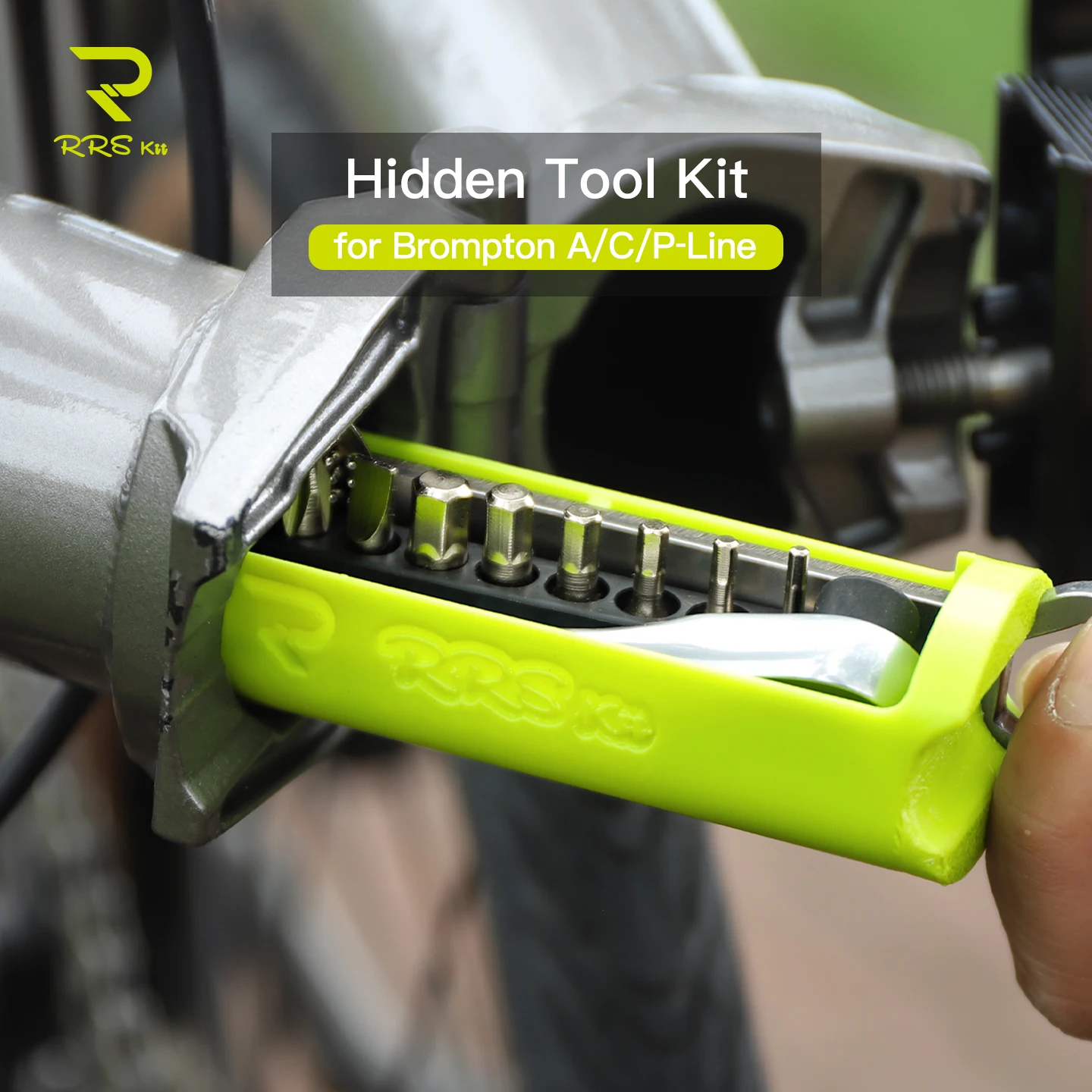 RRSKIT Bicycle Hidden Tool Kit Magnet Frame Inner Storage Bag And Wrench Bike Mounting Repair Tool Box For Brompton A/C/P-Line