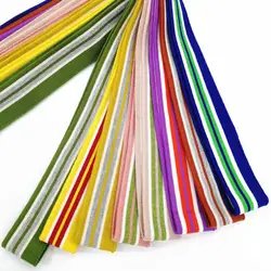 JIETAI-DIY Cloth Accessories, Colorful Stripe Rib, Mercerized Cotton Fabric for Collar Cuffs, Hem Bottom Draw, Texture Fashion