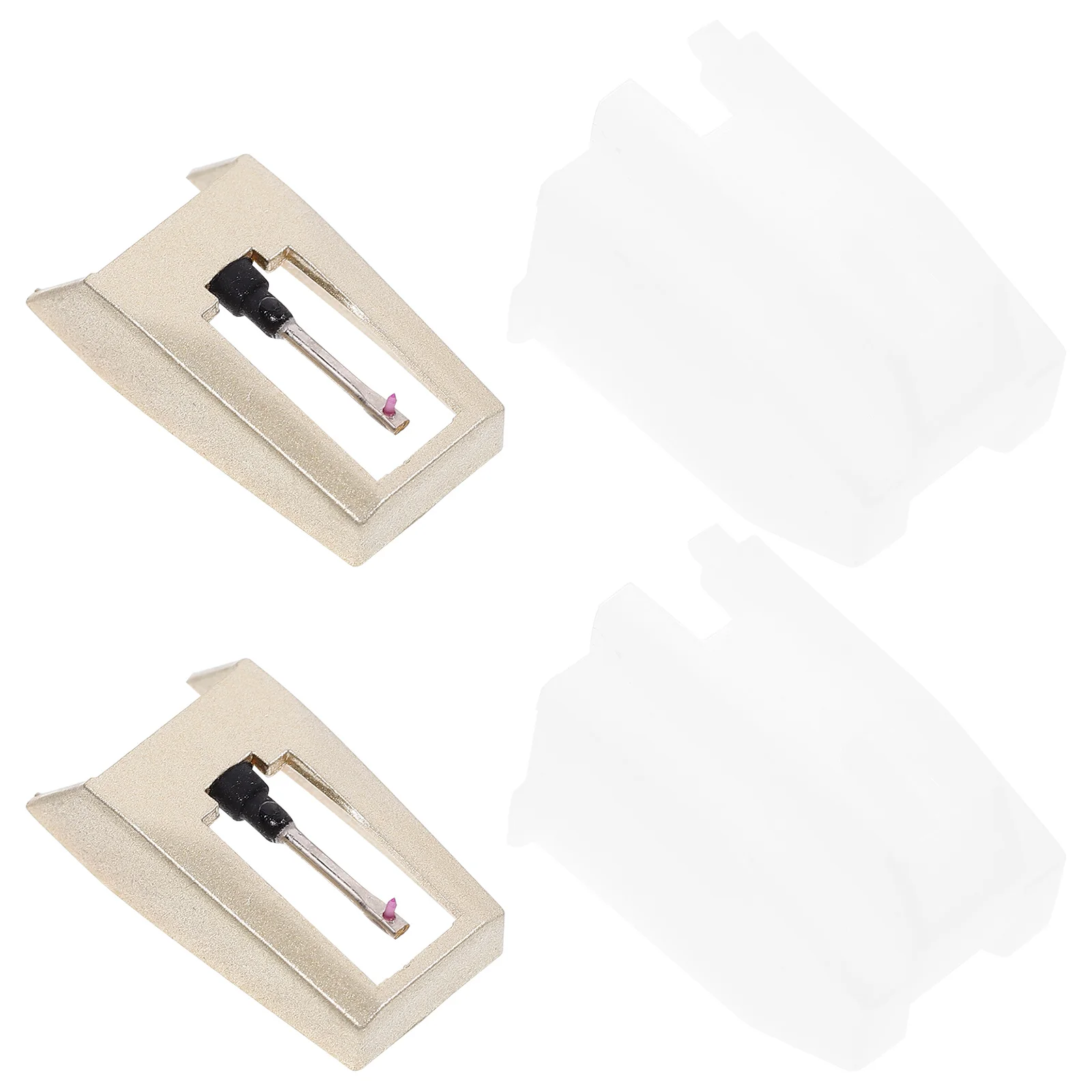 2 قطعة إبرة لاعب سبائك الألومنيوم ستايلس عالية الدقة الصوت هيكل متين توافق متعدد الاستخدامات