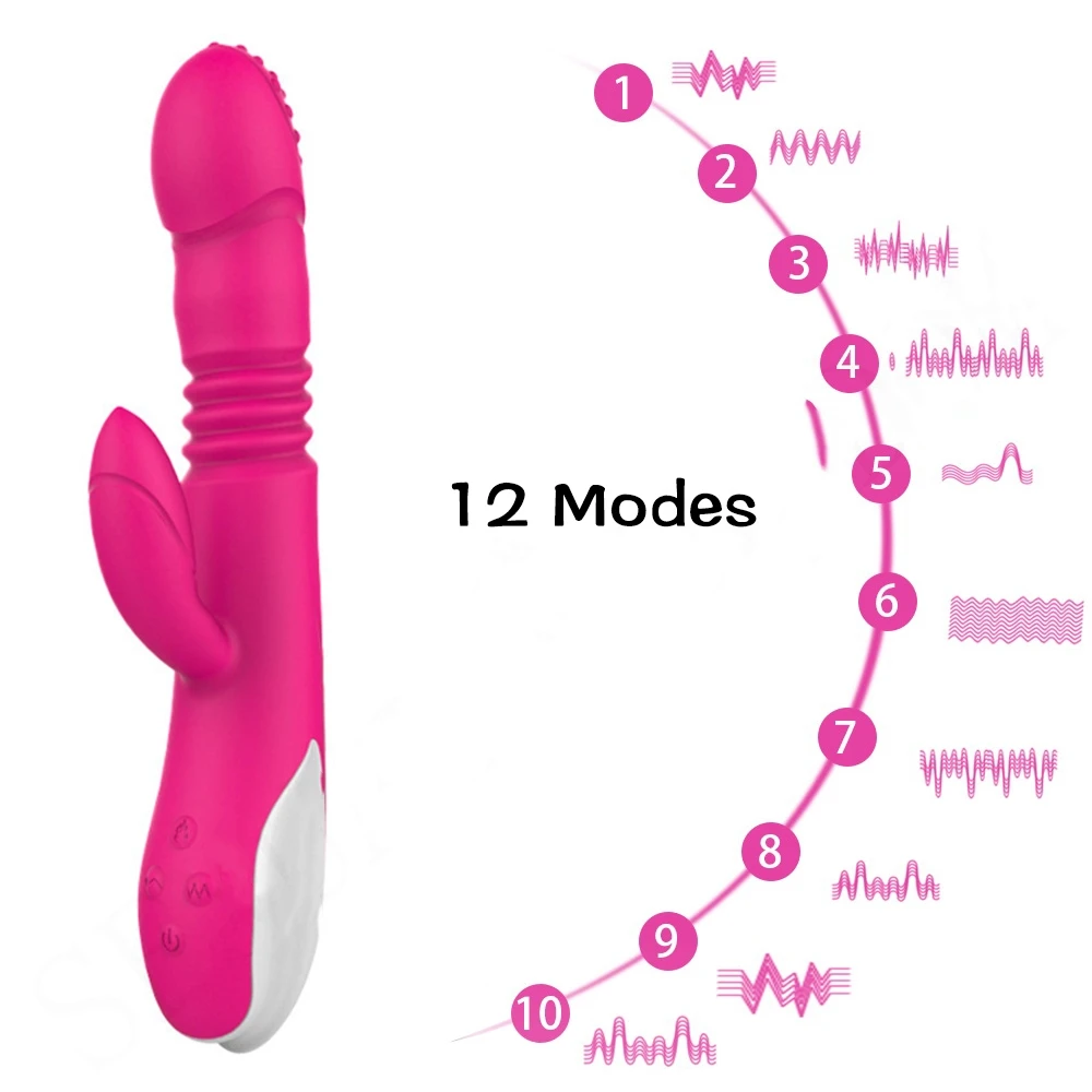 Vibrador telescópico duplo aquecimento av varinha masturbador feminino silicone vibrador clitoral g-ponto estimulador adulto brinquedo do sexo para a mulher