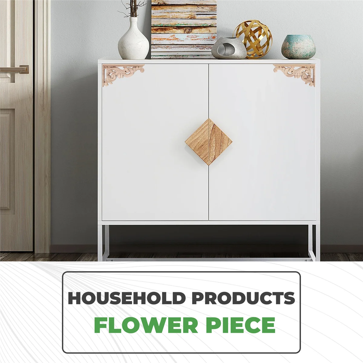 Качественные 2 шт. левый + правый (кежный 1 шт.) винтажные деревянные резные угловые накладки для мебели, настенный декор, неокрашенная рамка, аппликация