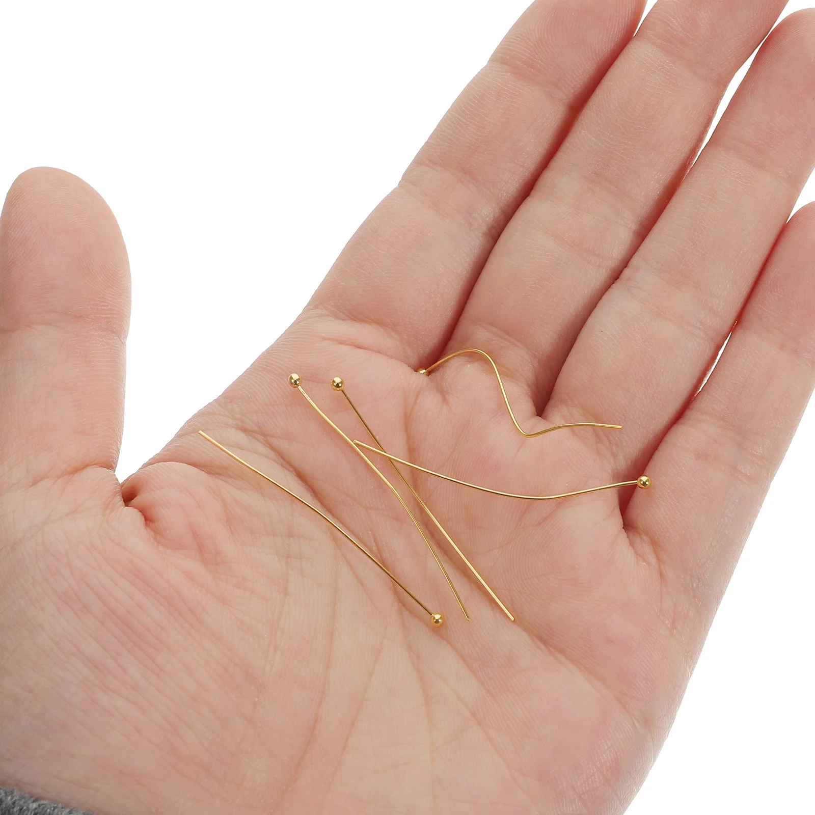

400Pcs DIY Jewelry Ball Head Pins Durable Straight Headpin for Earring Necklace Bracelet Beading Making Supplies