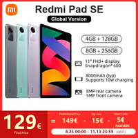 Xiaomi Redmi Pad SE Mi Tablet Global Version 4GB 128G 8GB 256G Snapdragon® 680 90Hz 11\