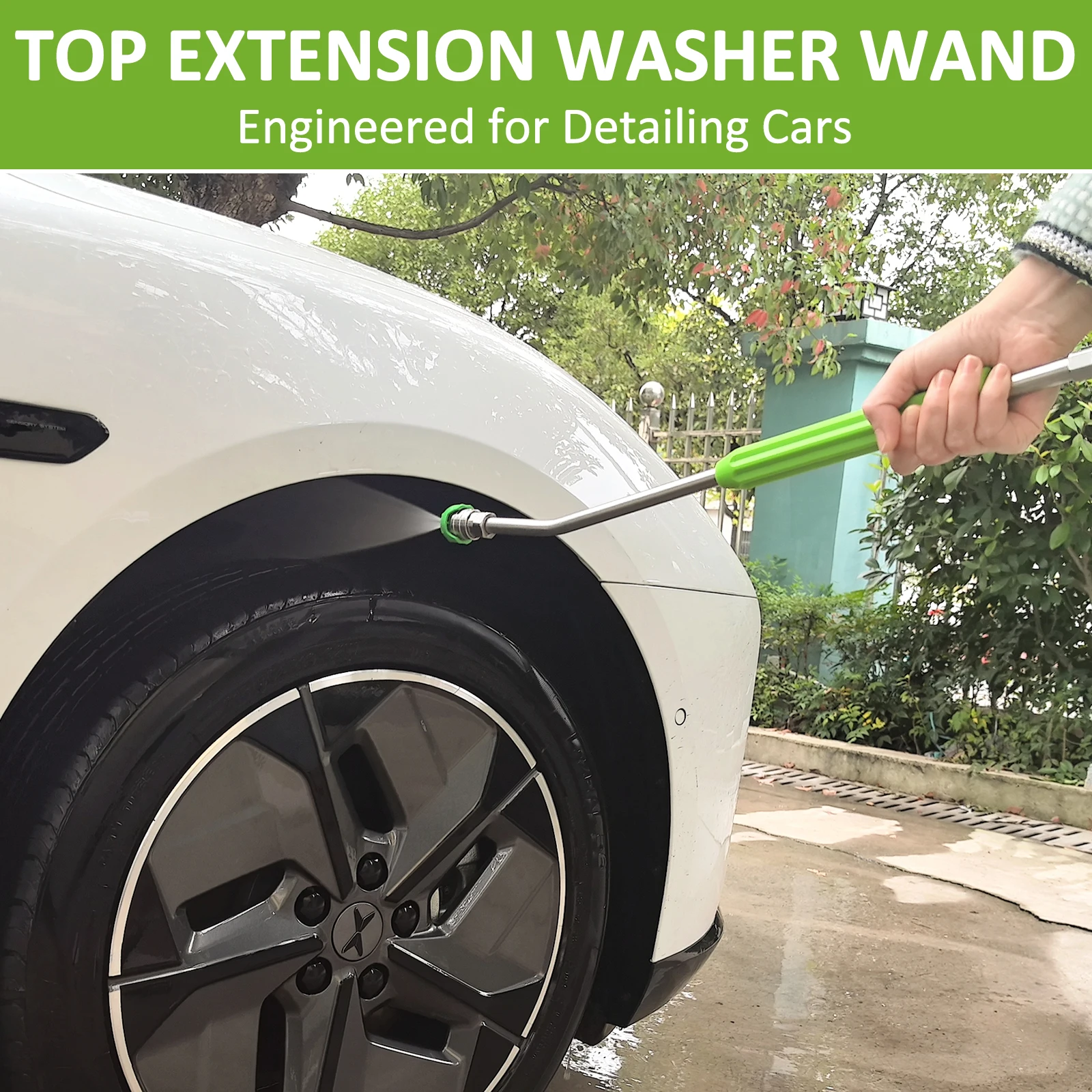 عصا تمديد لغسالة الضغط لغسيل السيارات، عصا تمديد الطاقة من الفولاذ المقاوم للصدأ، تمديد عصا غسالة الطاقة مع قابس سريع 1/4 بوصة