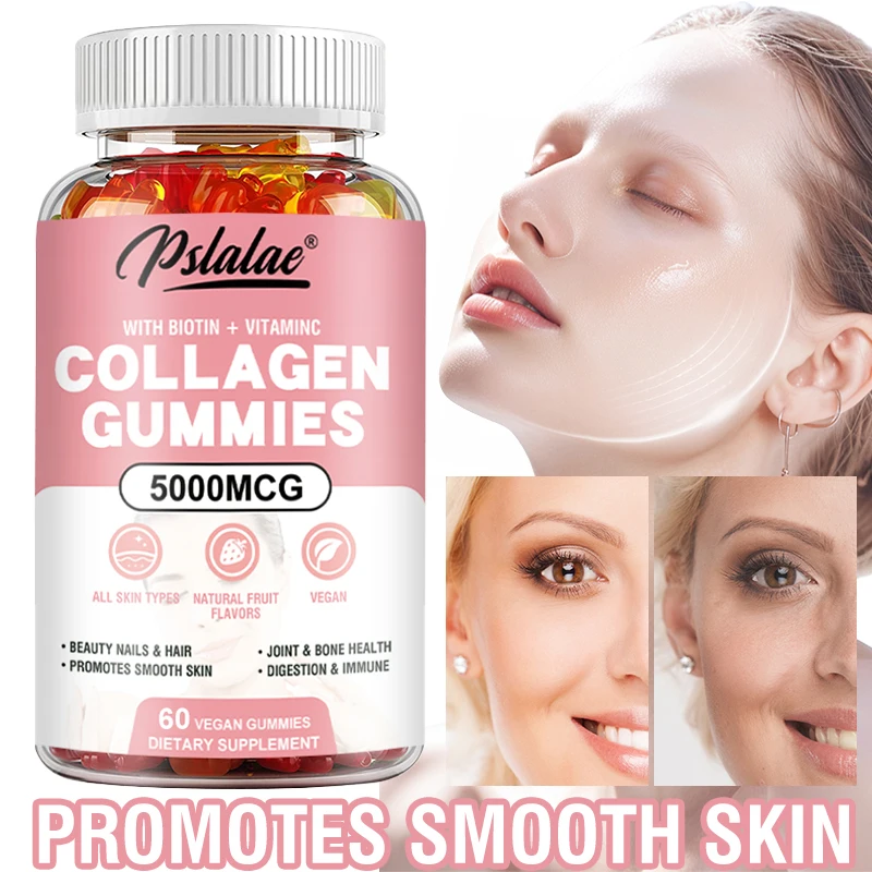 

Collagen Gummies - Promotes Hair Growth, Healthier Skin and Nails, Shrinks Pores, and Increases Elasticity