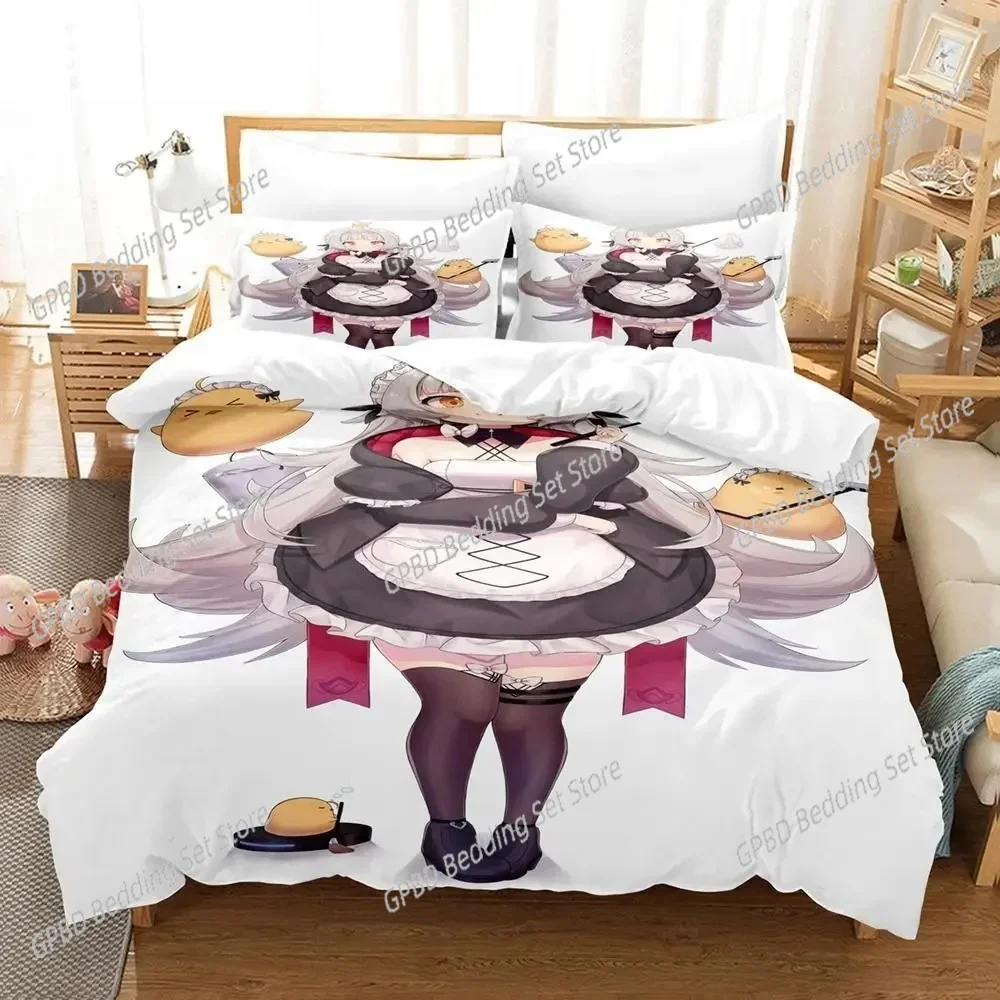 

Azur Lane Art Comfortable Duvet Quilt Cover Pillowcase Bedding Set Children Bedroom Decoration Home Textile