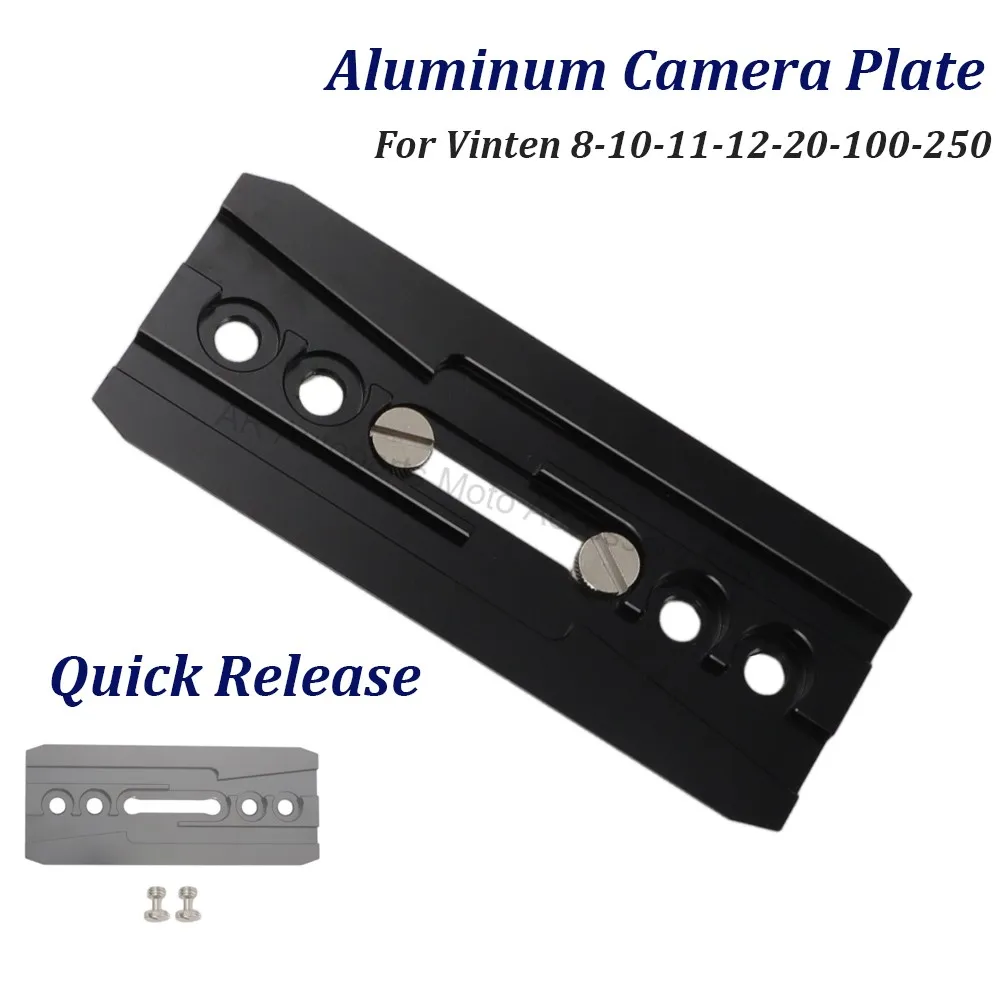 Camera Mounting Slide Plate For Vinten 8-10-11-12-20-100-250 Aluminum Camera Plate Quick Release with Screws